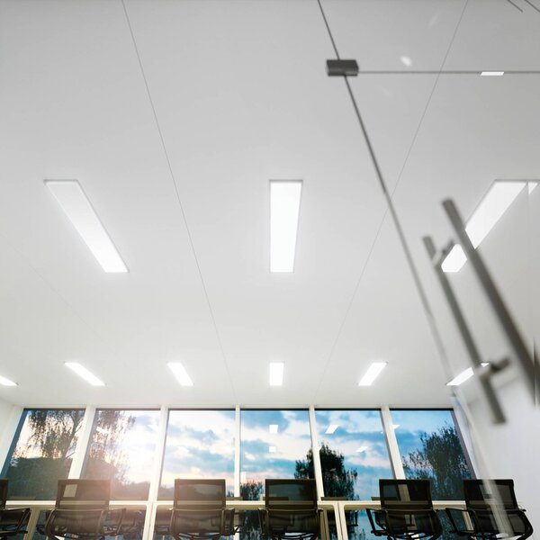 Sigor Pannello LED Fled, Bianco / Opale, Soggiorno / Sala da pranzo, Plastica, Moderno, Plafoniera LED