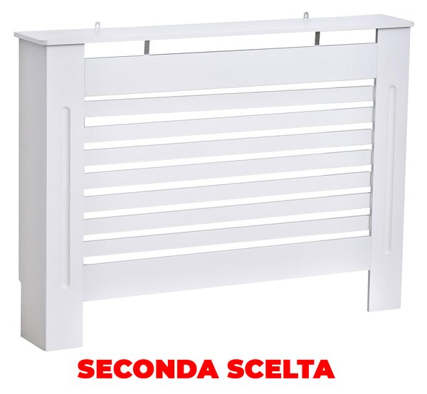 Copritermosifone in Legno MDF Bianco 112x19x81 cm