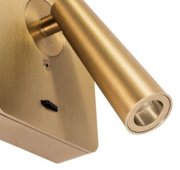 Applique classico gea led gap592 led alluminio oro metacrilato orientabile - Gea Led