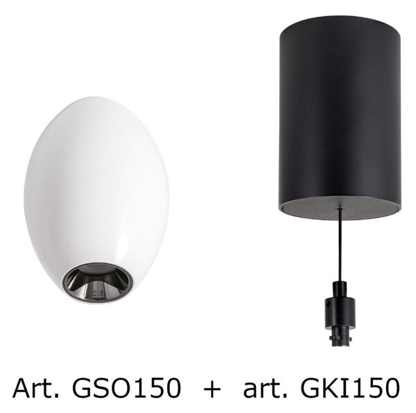 Sospensione moderna gea led gso150+gki150 led metallo bianco - Gea Led