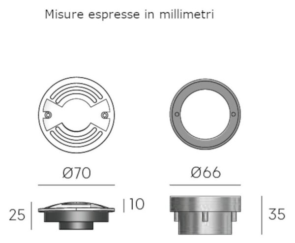 Faretto incasso sovil sup 98268 09 led 3000 ip67 acciaio carrabile - Sovil Illuminazione