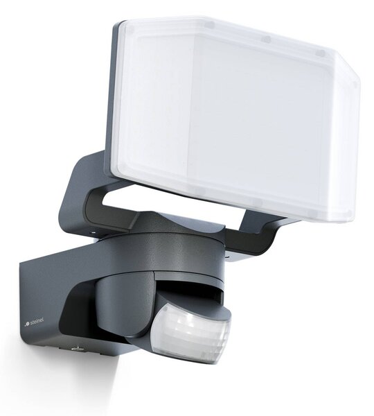 STEINEL Faretto da parete esterno a LED XLED Protect S, antracite S, Nero, Plastica, Moderno, Lampada LED da esterni