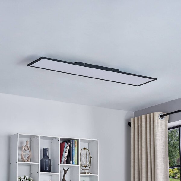 Pannello LED Lamin Lindby, dimmerabile, Nero, Soggiorno / Sala da pranzo, Moderno, Plafoniera LED