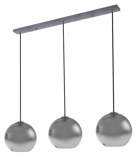 Lampada a sospensione Lucande, Brillar, dimmerabile, Grigio, Soggiorno, Vetro, Moderno