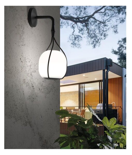 BERTA APPLIQUE IN ALLUMINIO ANTRACITE IP54 LED 11.5W LUCE 3000K E 4000K D17 CM DESIGN MODERNO ED ORIGINALE SOVIL