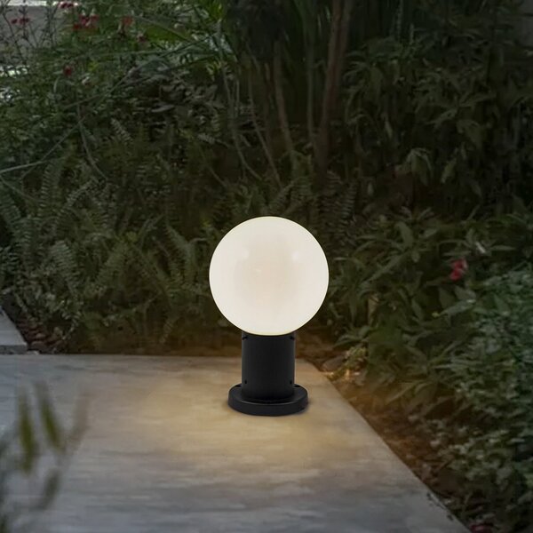 Lampade da esterno Lindby, Dangan, dimmerabile, Nero, Terrazza, Vetro, Moderno