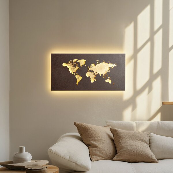 Applique da parete Lucande, World, Marrone / Ruggine, Soggiorno, Metallo, Moderno