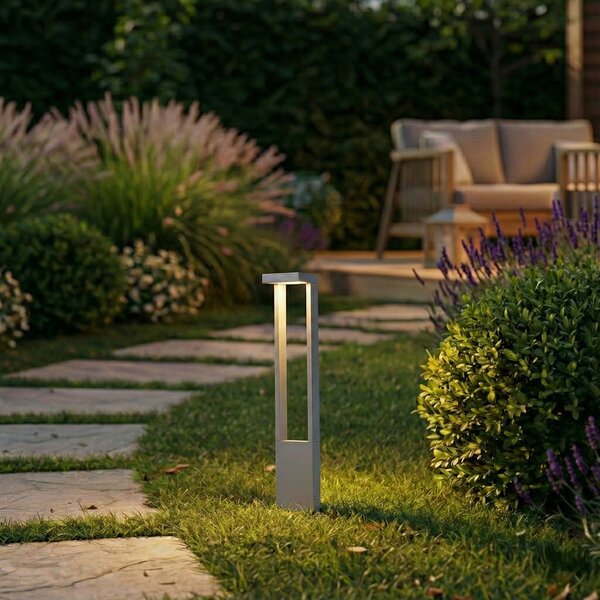 Lampade da esterno Lindby, Lonete, Grigio, Terrazza, Alluminio, Moderno