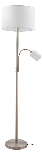 Lampada da terra Lindby, Jaileen, Bianco, Soggiorno, Tessuto / Tessile, Moderno