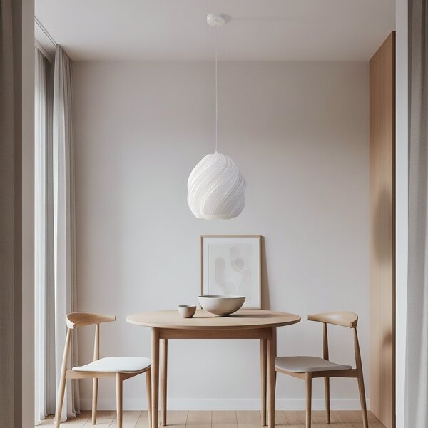 Lampada a sospensione Lindby, Nuvia, dimmerabile, Bianco, Soggiorno, Plastica, Moderno