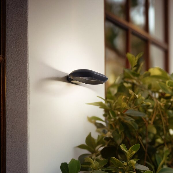 Lampade da esterno Lucande, LOOP, Nero, Balcone, Metallo, Moderno