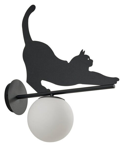 Lampade da esterno Lindby, Katti Cat, dimmerabile, Nero, Balcone, Metallo, Campagna / rustico