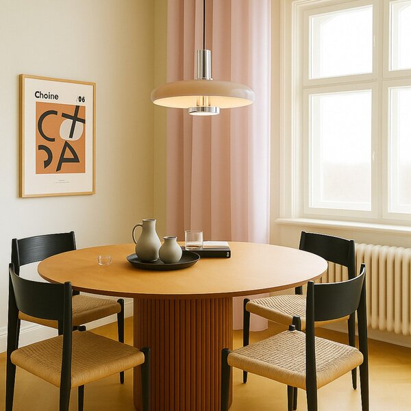 Lampada a sospensione Lindby, Branford, dimmerabile, Beige, Soggiorno, Metallo, Vintage
