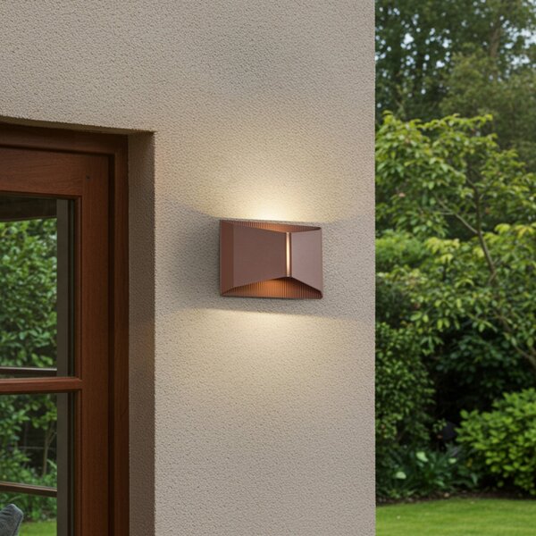 Lampade da esterno Lindby, Anlira, Marrone / Ruggine, Terrazza, Metallo, Moderno