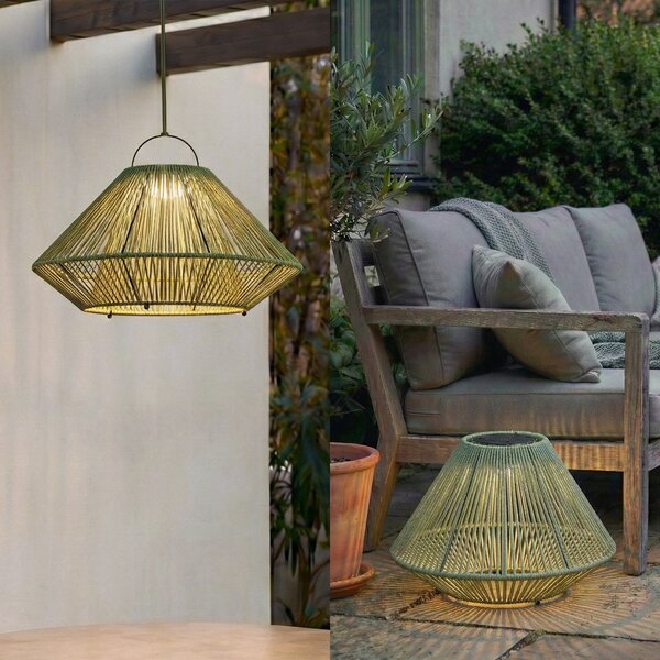 Lampade da esterno Lindby, Austas, dimmerabile, Verde, Balcone, Plastica, Moderno