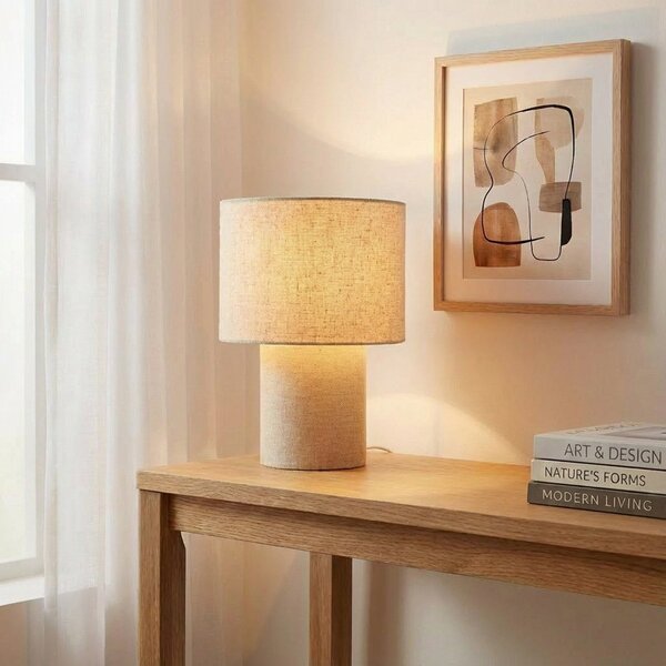Lampade da tavolo Lindby, Elfie, Beige, Soggiorno, Tessuto / Tessile, Scandinavo