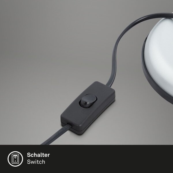 Brilo - Lampada da tavolo PIXA 1xE14/25W/230V, finitura argento