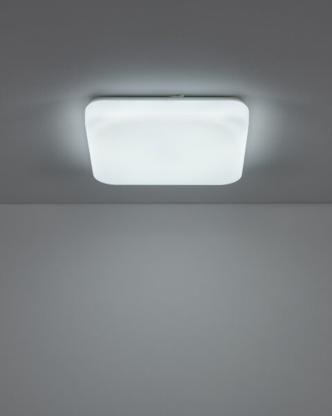 Eglo 902076 - Plafoniera da bagno a LED FRANIA, 18 W, 230 V, 33 x 33 cm, IP44