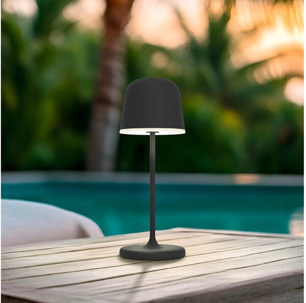 Eglo 901877 - Lampada da tavolo ricaricabile LED dimmerabile per esterni MANNERA-S LED/1,8W/5V IP54 nera