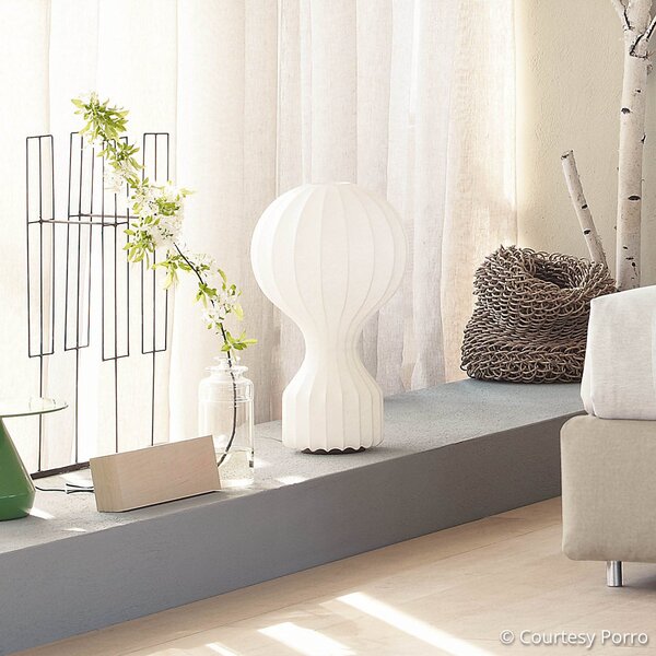Lampade da tavolo FLOS, Gatto, dimmerabile, Bianco, Soggiorno, Tessuto / Tessile, Design