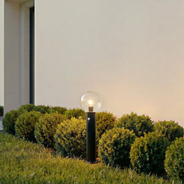 Lampade da esterno Lindby, Dangan, dimmerabile, Nero, Terrazza, Vetro, Moderno