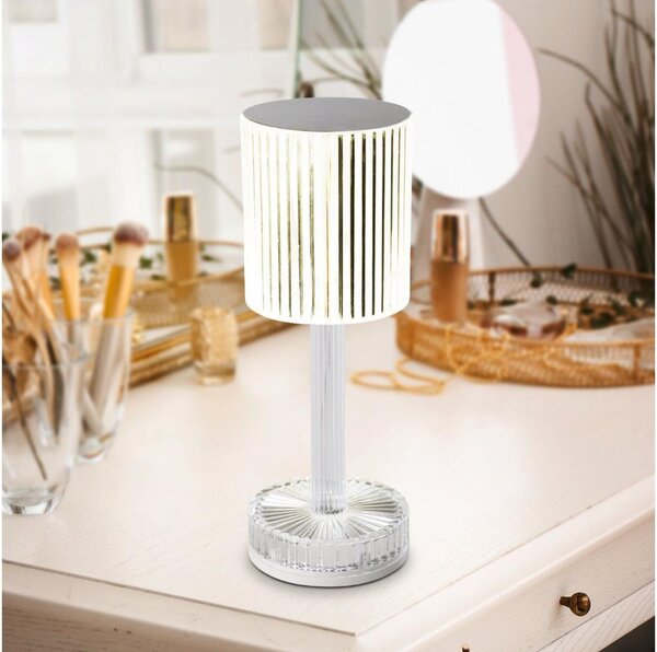 Eglo 75817 - Lampada da tavolo ricaricabile dimmerabile LED RGB LUCIGNANO LED/800mAh trasparente