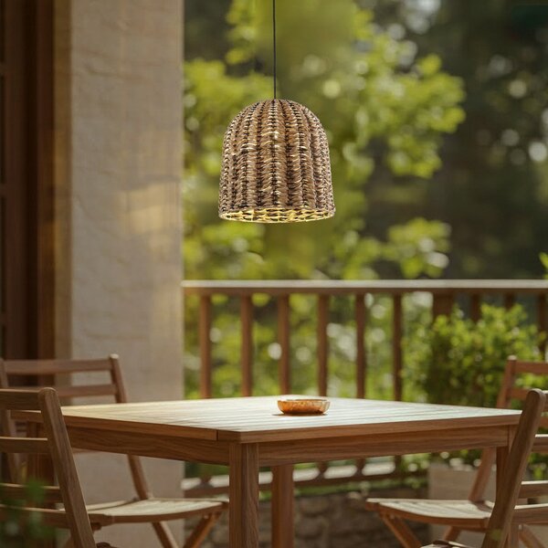Lampade da esterno Lindby, Taryn, dimmerabile, Legno, Terrazza, Plastica, Campagna / rustico