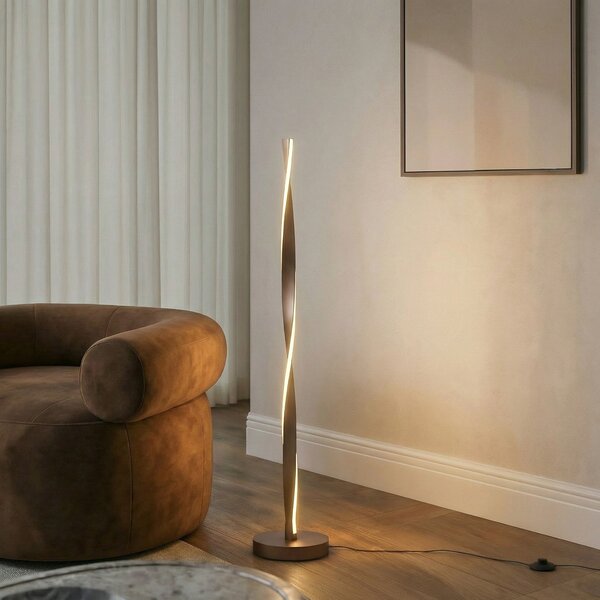 Lampada da terra Lindby, Jaren, Marrone / Ruggine, Soggiorno, Metallo, Moderno