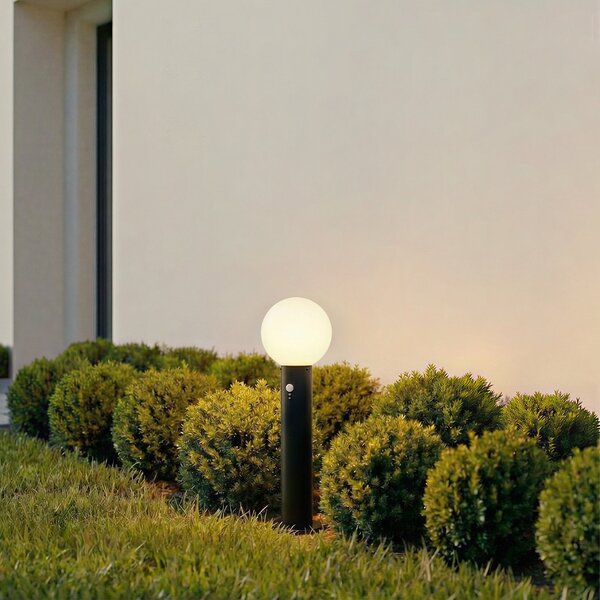 Lampade da esterno Lindby, Dangan, dimmerabile, Nero, Terrazza, Vetro, Moderno