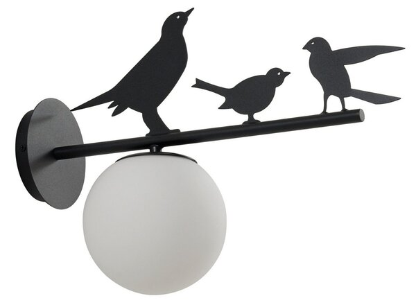 Lampade da esterno Lindby, Lintu Bird, dimmerabile, Nero, Balcone, Metallo, Campagna / rustico