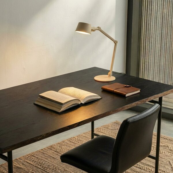Lampade da tavolo Lucande, Silka, Beige, Studio / Ufficio, Metallo, Moderno