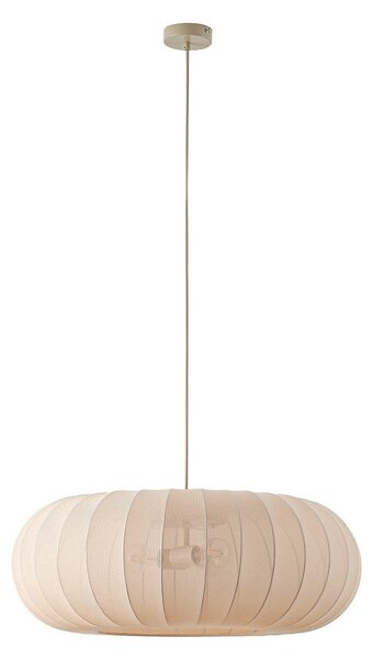 Lampada a sospensione Lindby, Helin, dimmerabile, Beige, Soggiorno, Tessuto / Tessile, Scandinavo