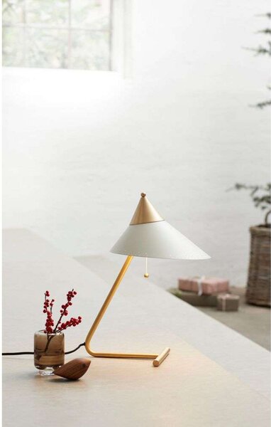 Lampade da tavolo Warm Nordic, Brass Top, Bianco, Soggiorno, Metallo, Design