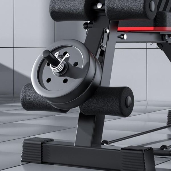 Panca fitness pieghevole con accessori