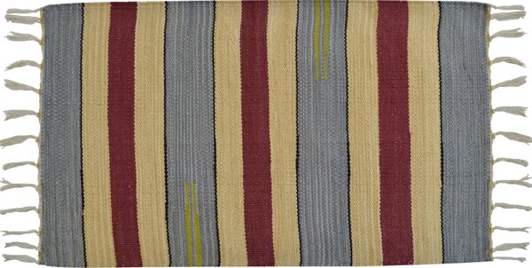 Passatoia Naelie in cotone, tessuto a mano, multicolore, 40x70