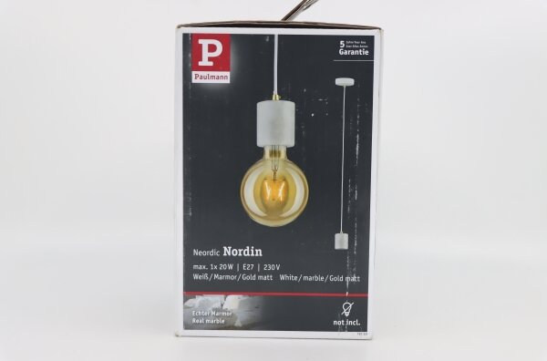 Paulmann 79750 - 1xE27/20W Lampadario su corda NORDIN 230V