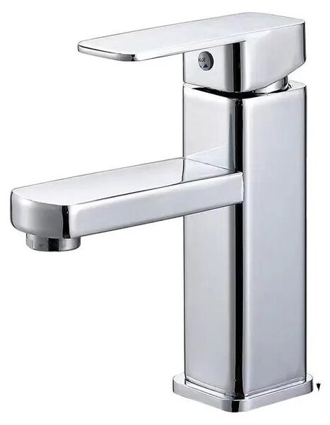 Rubinetto da bagno nero/cromo, miscelatore per lavabo, rubinetteria per lavabo, miscelatore angolare da bagno, miscelatore monocomando in acciaio inossidabile, rubinetteria da bagno. Colore: cromo