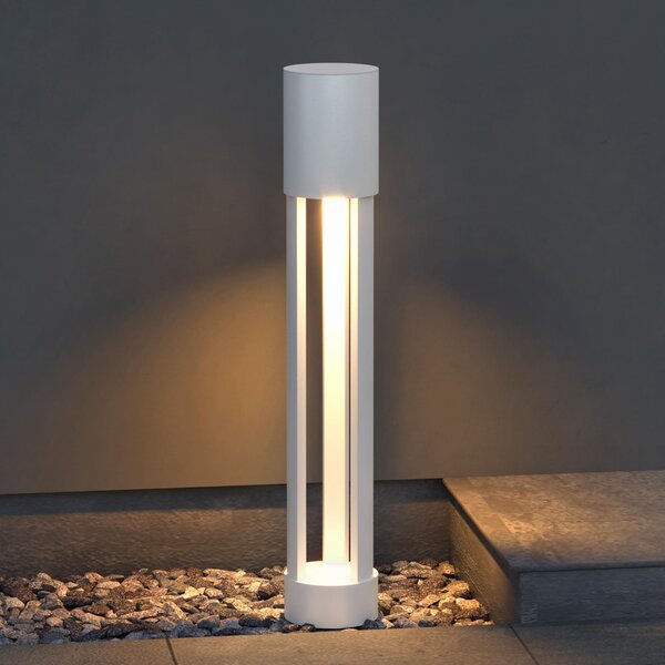 Doporro Lampione da Giardino 3000K, Luminoso da Giardino IP65 Paletti Esterni Led 10W Õ12xH70 cm in Alluminio per Giardini, Parchi, Aree Residenziali e Ingressi NeoForge, Bianco Opaco