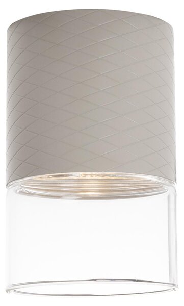 Faretto LED a griglia modello FUSION color taupe, 7 W, luce calda, 356 lm, metallo, dimensioni: 11 x 7,5 x 7,5 cm, IP20, Maxlight