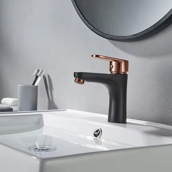 Rubinetto da bagno REA MILD Black Rose-Gold Low