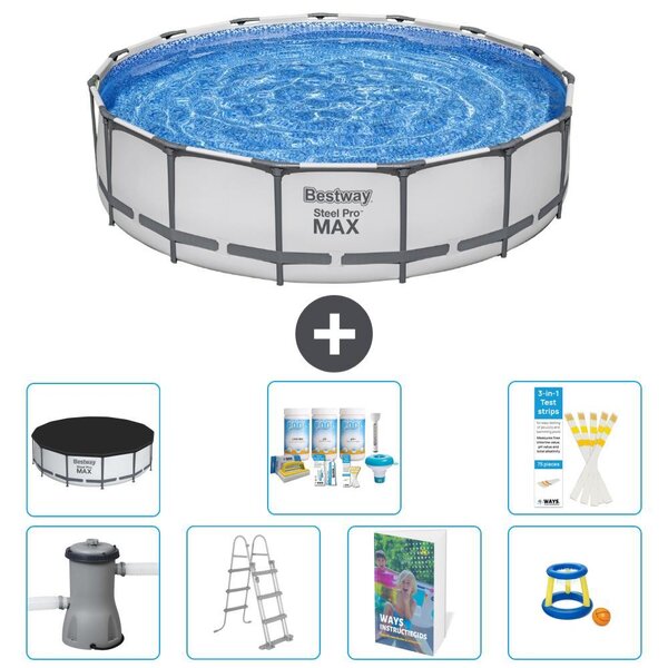 Bestway Steel Pro MAX, piscina in acciaio, forma rotonda - 457x122 cm - 6 pezzi, modello S548