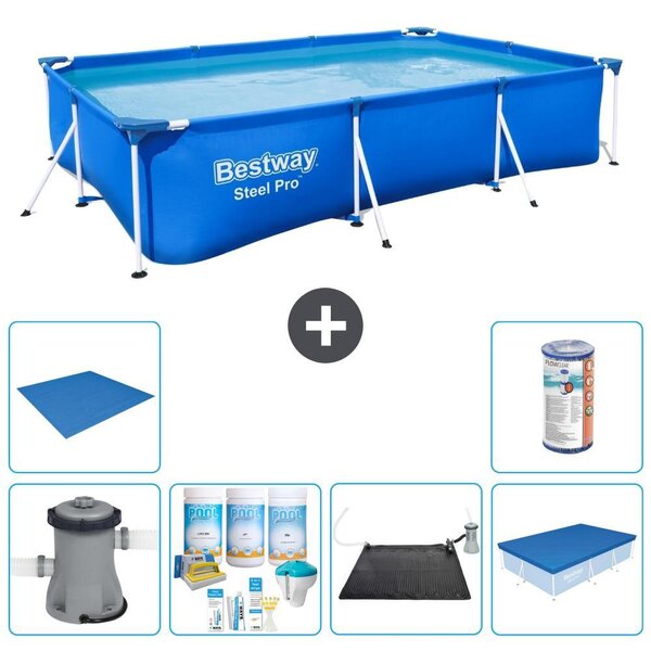 Bestway Steel Pro, piscina rettangolare - 300x201x66 cm - 7 pezzi - Modello S21562