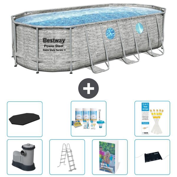 Bestway Power Steel, piscina ovale - 549x274x122 cm - composta da 6 parti, modello S632