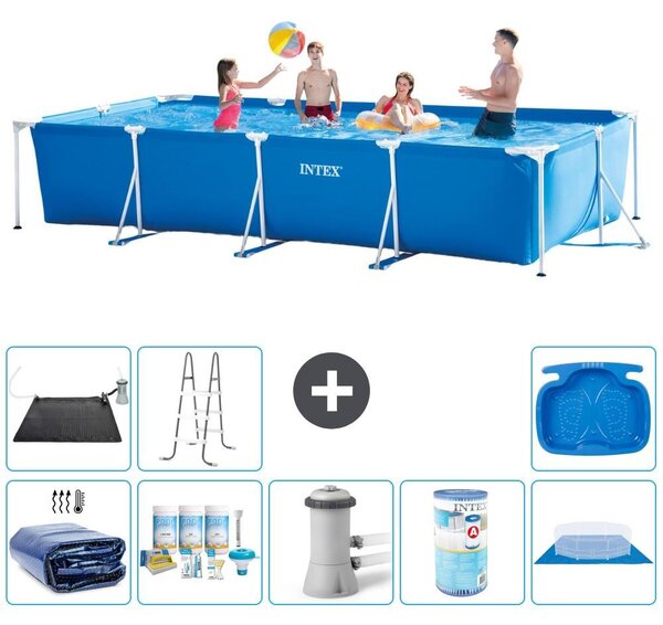 Piscina fuori terra rettangolare - 450x220x84 cm - 9 pezzi - Modello S40297