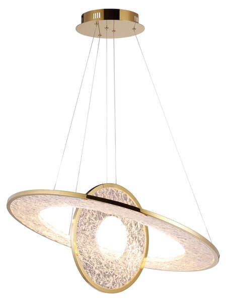 Lampada a sospensione LED ALEXIA dorata 45 W, luce calda 2889 lm, acrilico, dimensioni: 180x74x74 cm, IP20, Maxlight