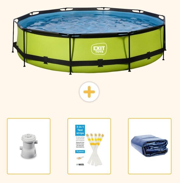Piscina gonfiabile rettangolare - 360x76 cm - 4 pezzi - Modello SCB86
