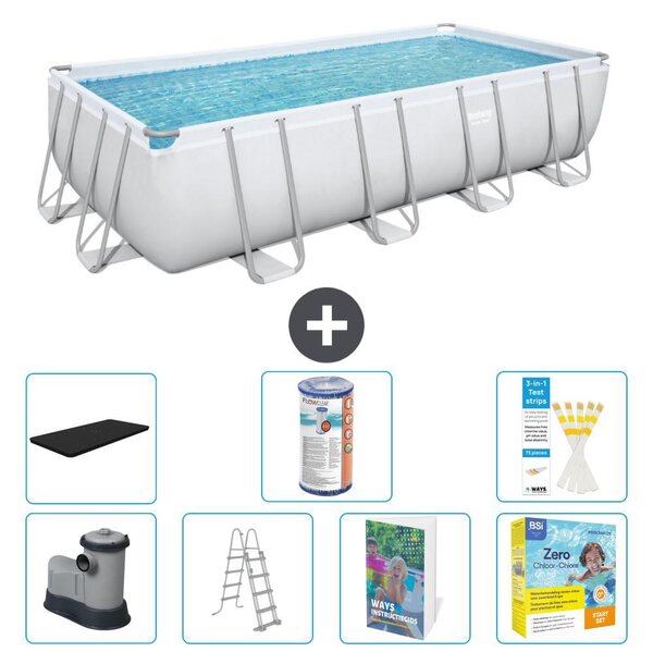 Bestway Power Steel, piscina rettangolare - 549x274x122 cm - 6 pezzi, modello S572