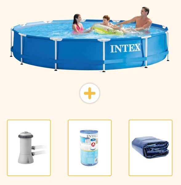 Piscina autoportante rettangolare - 366x76 cm - 4 pezzi - Modello S21340