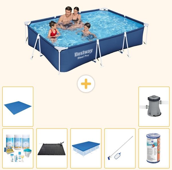 Bestway Steel Pro, piscina rettangolare - 300x201x66 cm - 8 pezzi - Modello S22258
