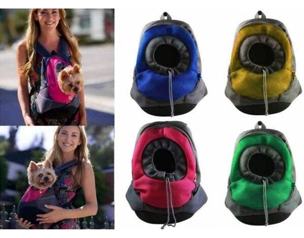 TRASPORTINO ZAINO ZAINETTO SPALLA CANE GATTO ANIMALI MARSUPIO PASSEGGIO BORSA